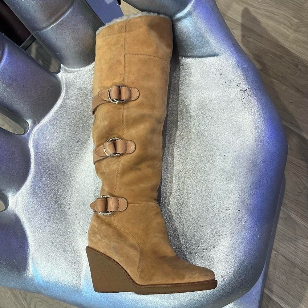 2000s Leather Nike Air Wedge Boots